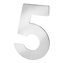 Číslo fasádní 5      nerez   výška číslice 12cm