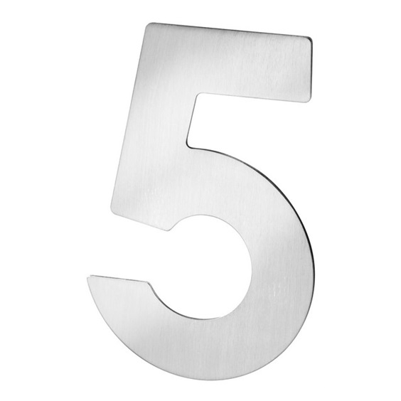 Číslo fasádní 5      nerez   výška číslice 12cm
